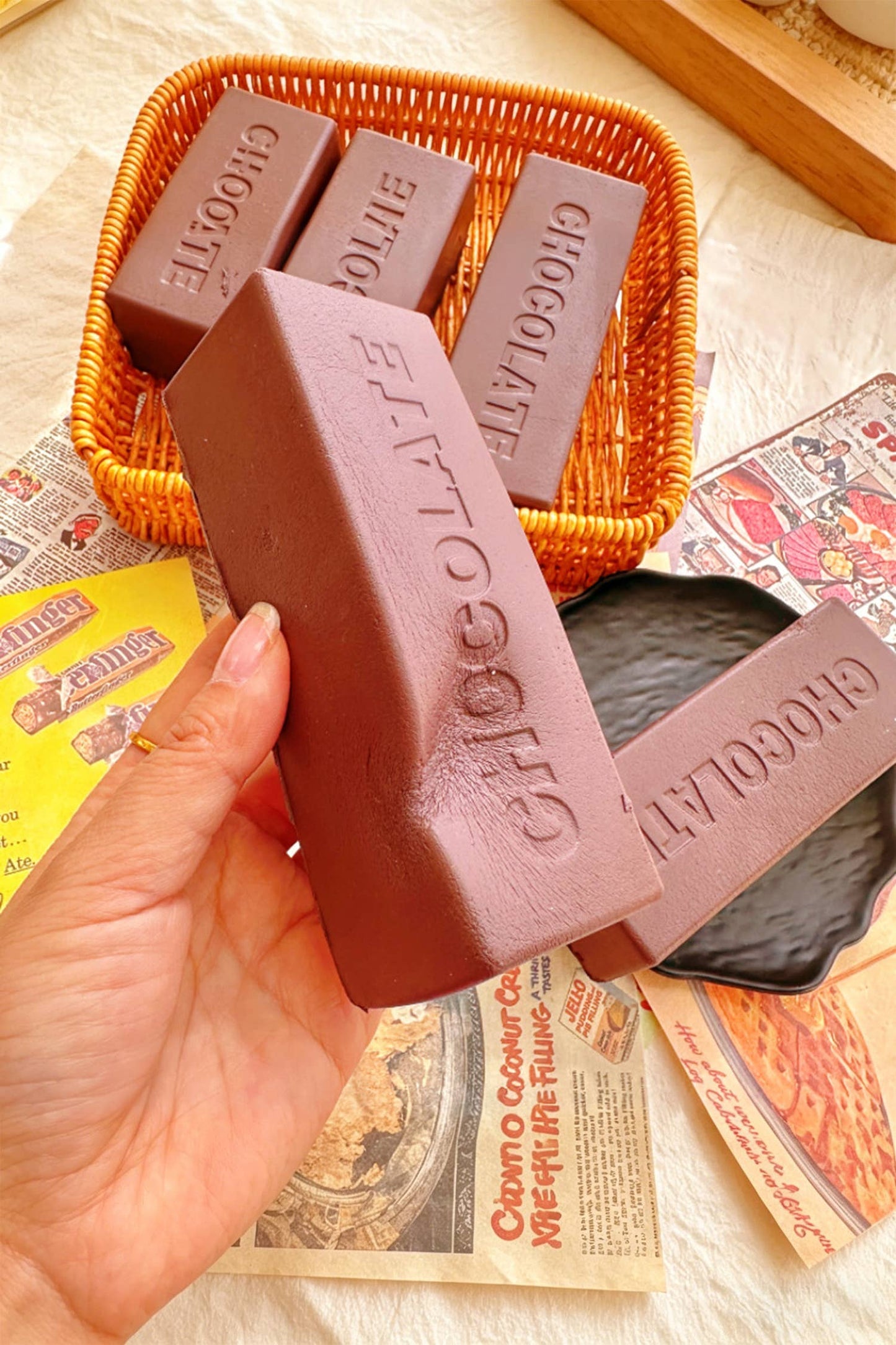 Simulation Chocolate Bar Slow Rebound PU Squishy Toy