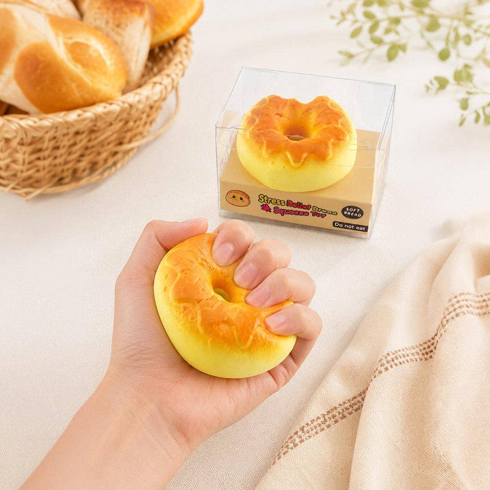 12PCS - Bagel Loaf Squeeze Squishy Stress Relief Toy