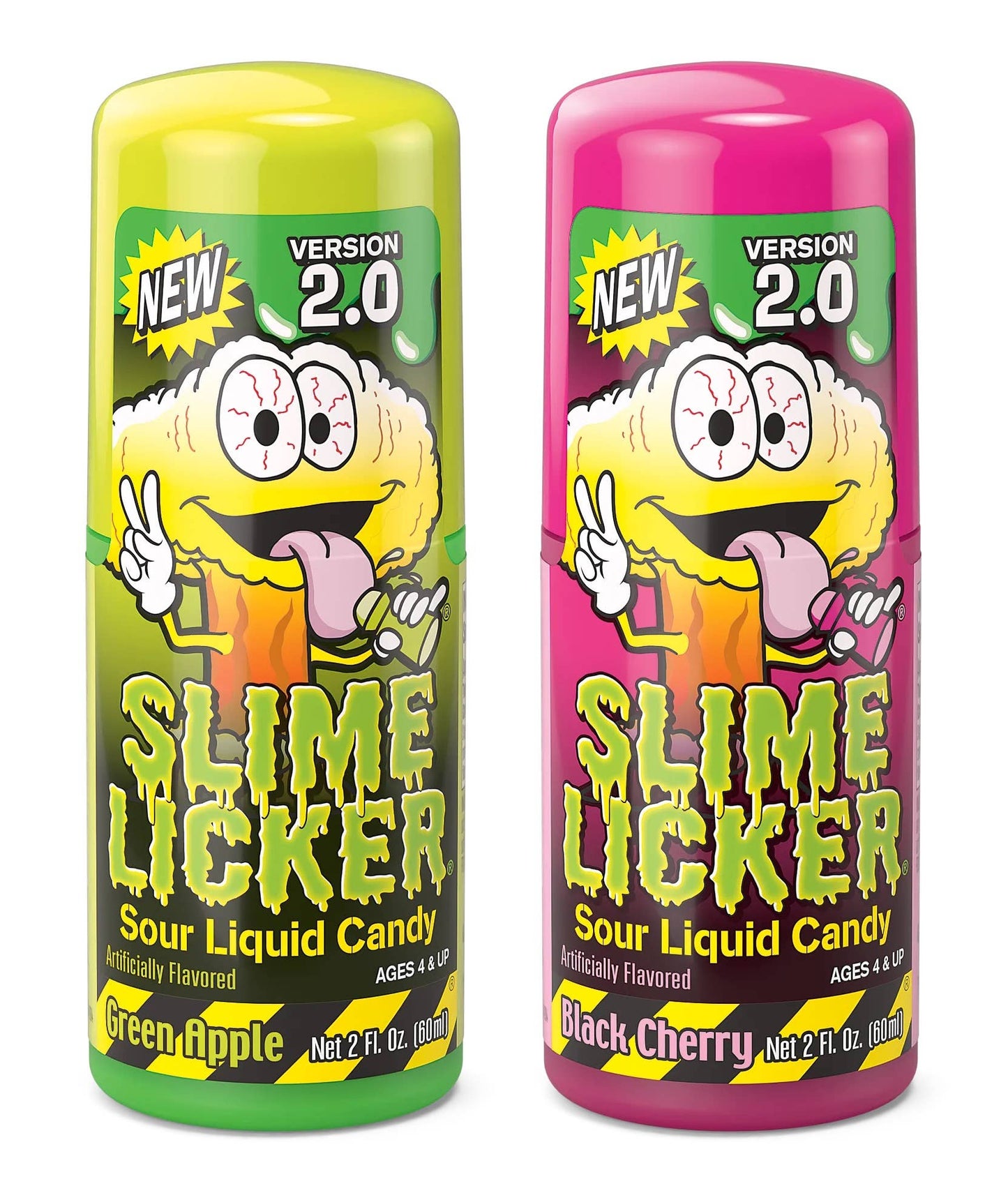 Slime Licker 2.0, Green Apple/Black Cherry 2oz, 12ct