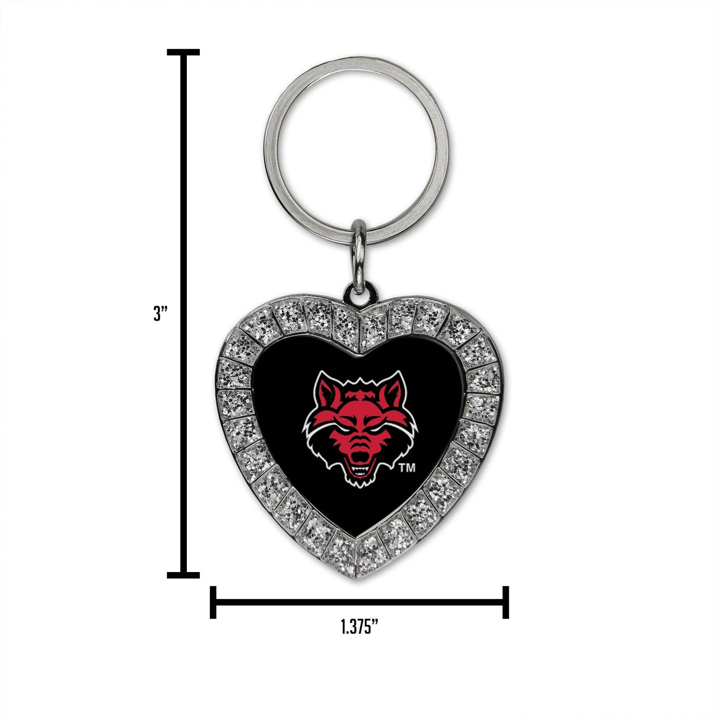NBA Basketball San Antonio Spurs Bling Heart Key Chain