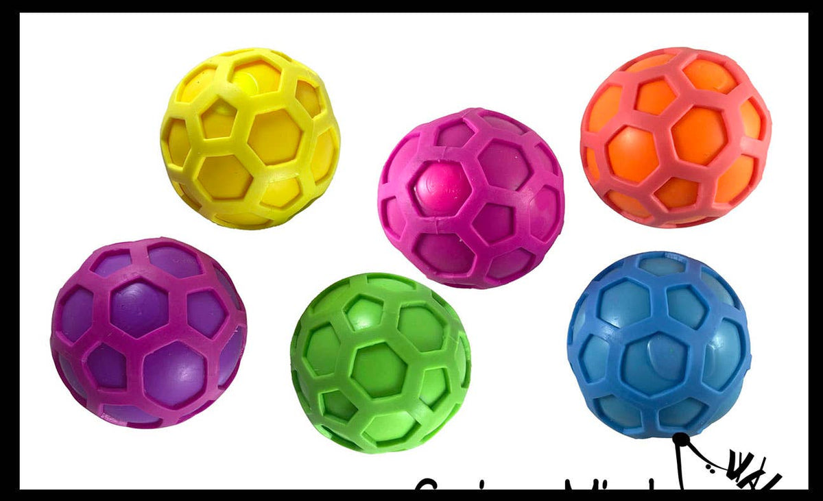 1 Honeycomb Color Changing Soft Doh Filled Stretch Ball with