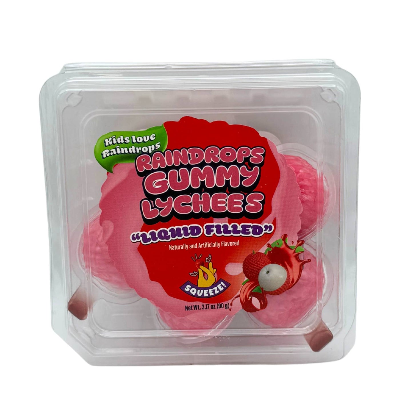 Raindrops Gummy Liquid Filled Lychees 3.17oz, 8ct