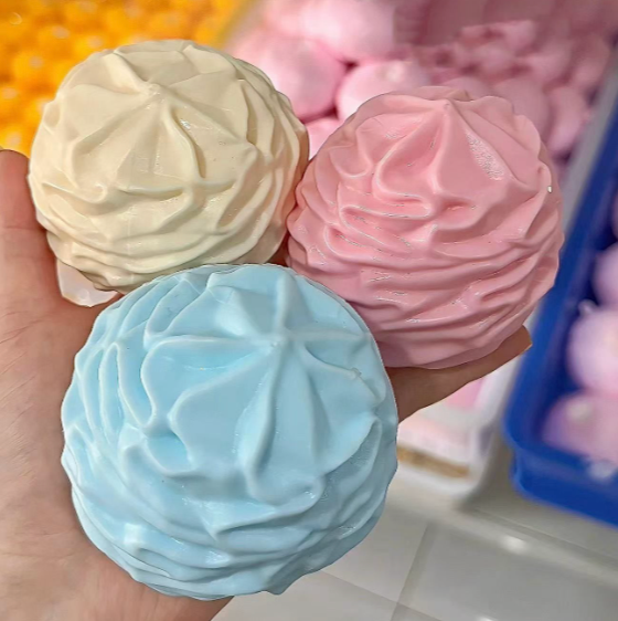 Cream Roll Multicolor Stress Relief Ball