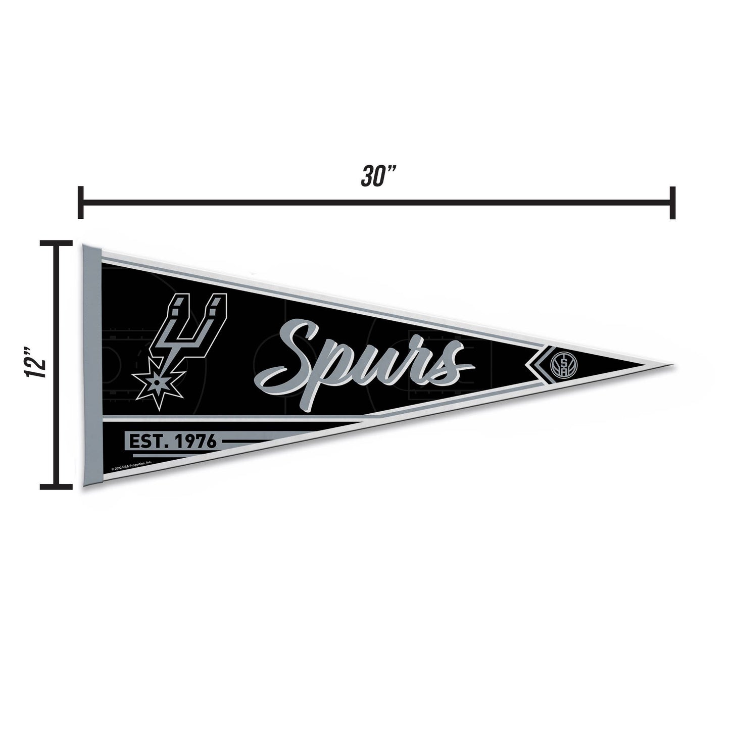 NBA San Antonio Spurs Classic Soft Felt 12X30 Pennant
