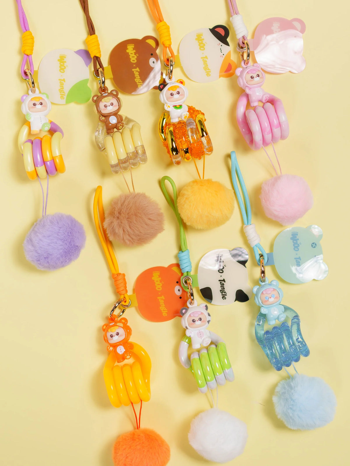 Tangle HiddenWoo diudiu baby Abebe Bear Pendant Blind Box
