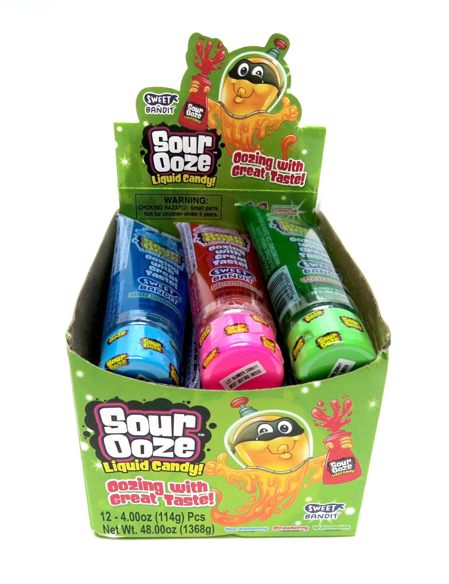 Sweet Bandit Sour Ooze Tube Liquid Candy, 12ct