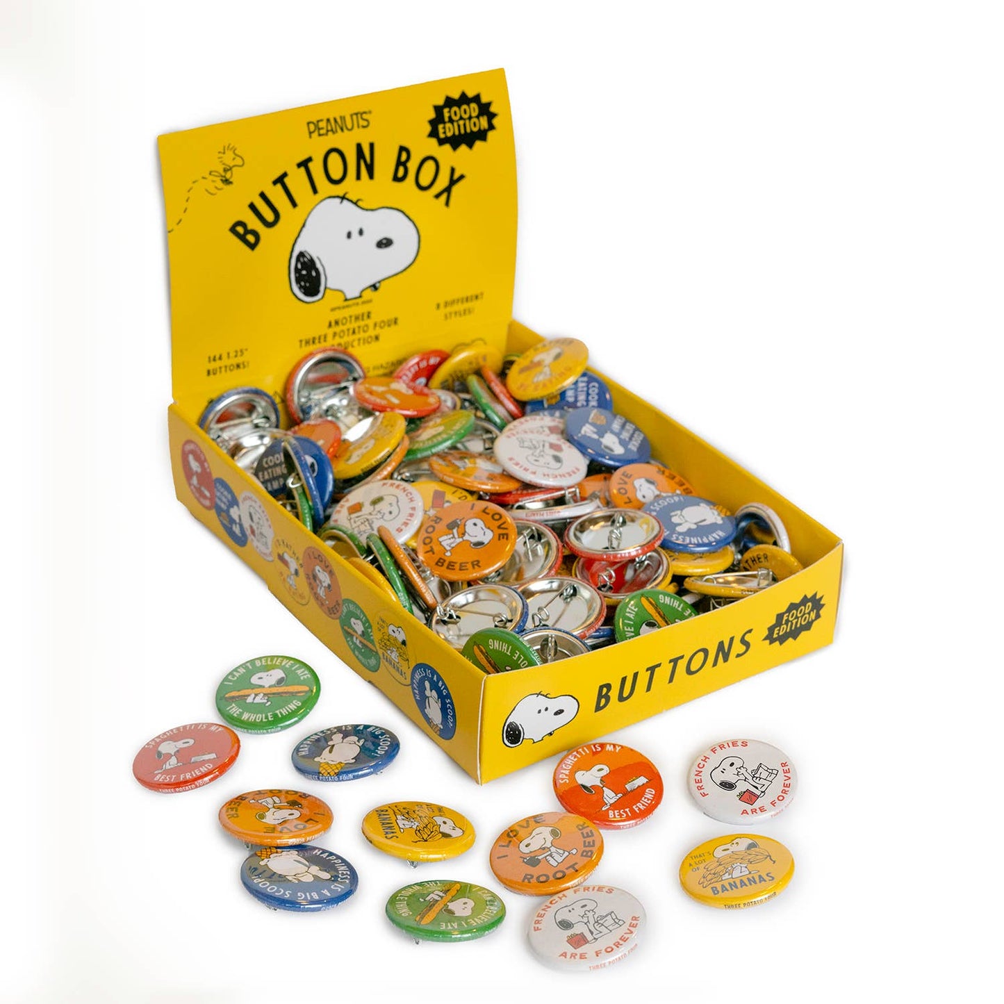 3P4 x Peanuts® - Snoopy Button (Food Edition) Each Button sold separately