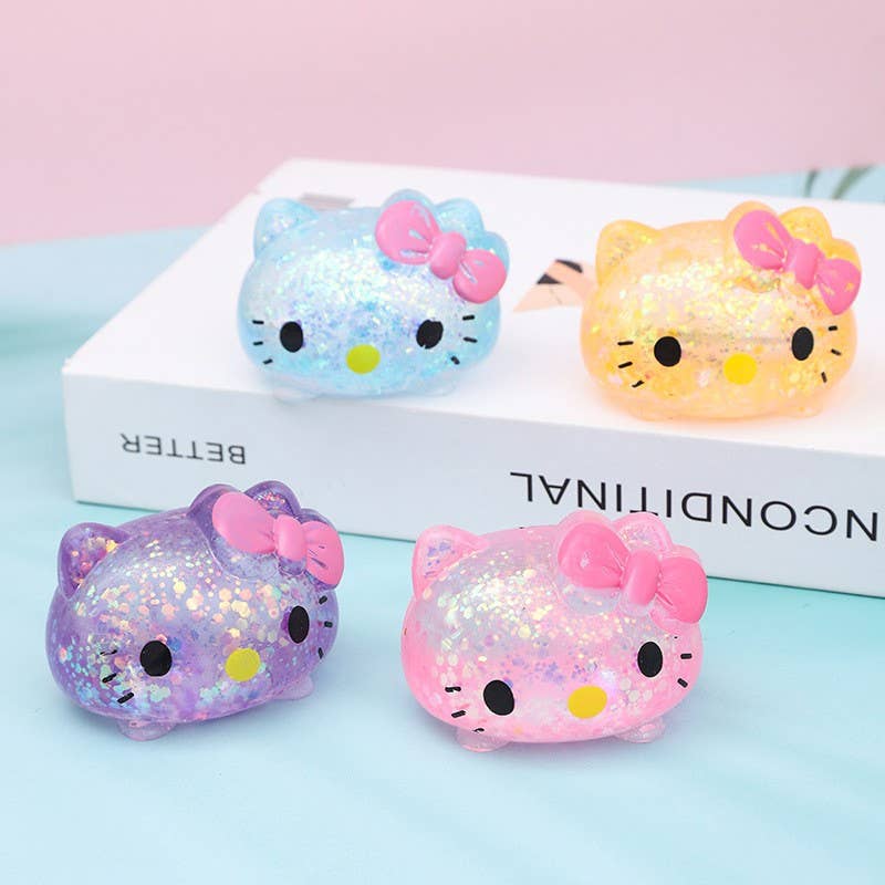 Maltose Glitter cute kitten squishy toy-Random Color