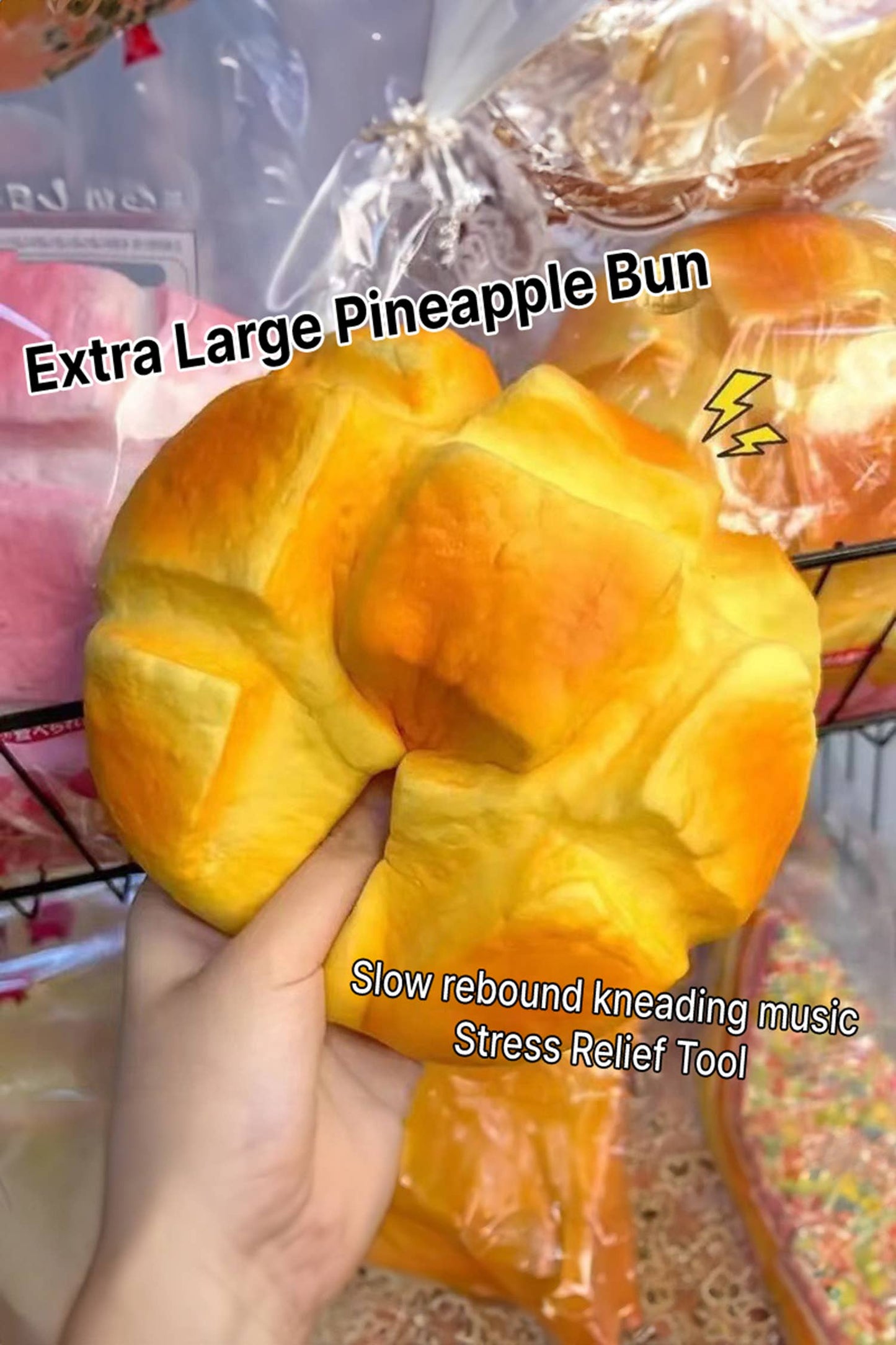 Simulation Bread / Extra Large Pineapple Bun Squishy Toy: Bread / ONE SIZE