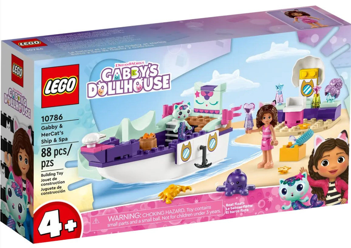 Gabby's Dollhouse Gabby and Mercats Ship & Spa-3