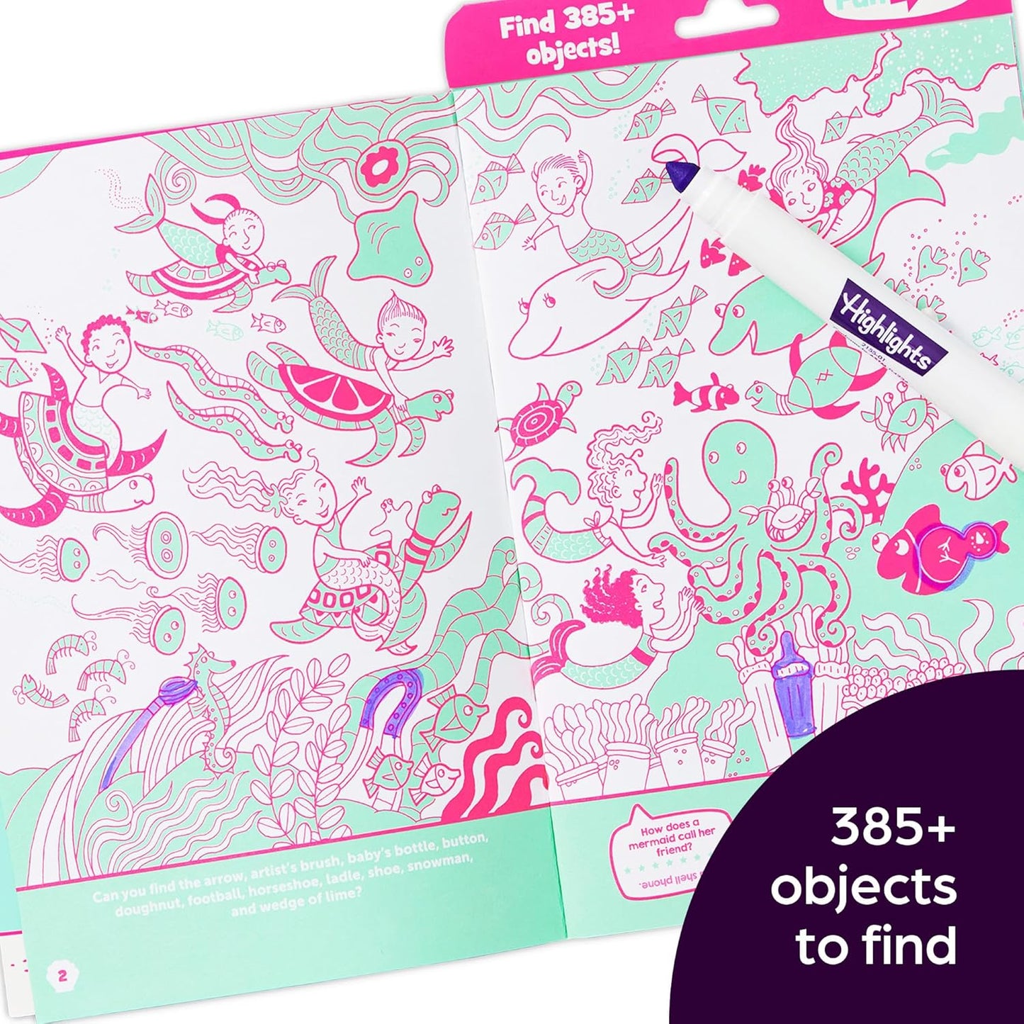 Mermaid Neon Hidden Pictures-3
