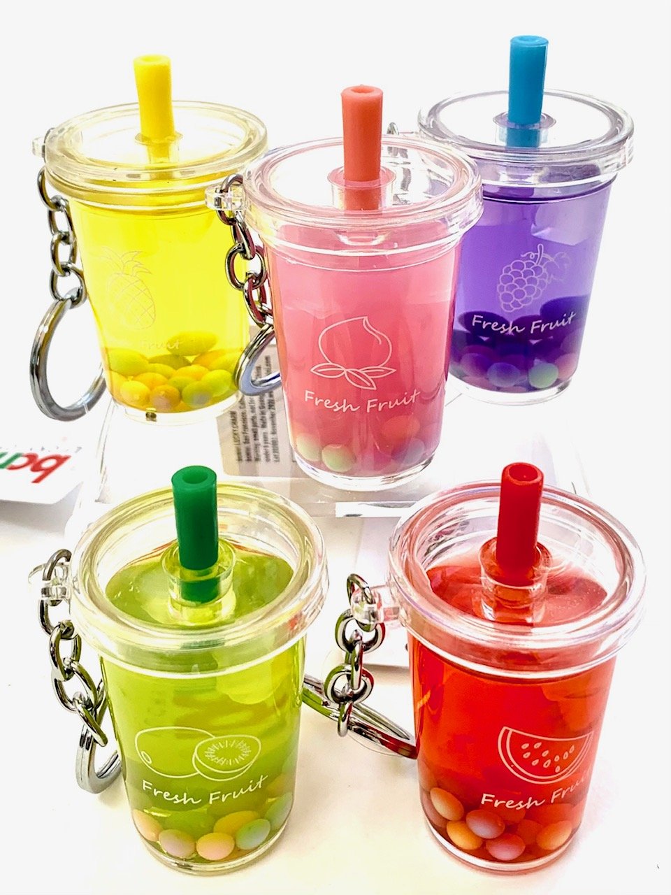 Fruit Boba Drink Keychain-2