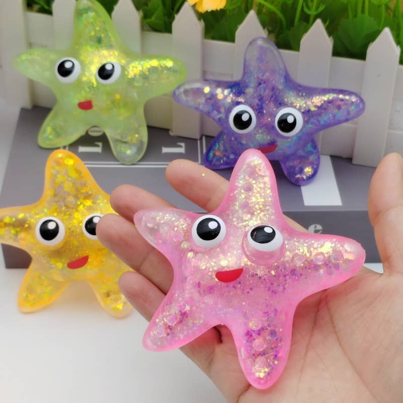 Maltose Glitter seashell Crab squishy toy-Random Color