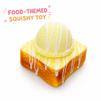 Chocolate Ice Cream Toast Slow Rising Squishy Toy | Scented