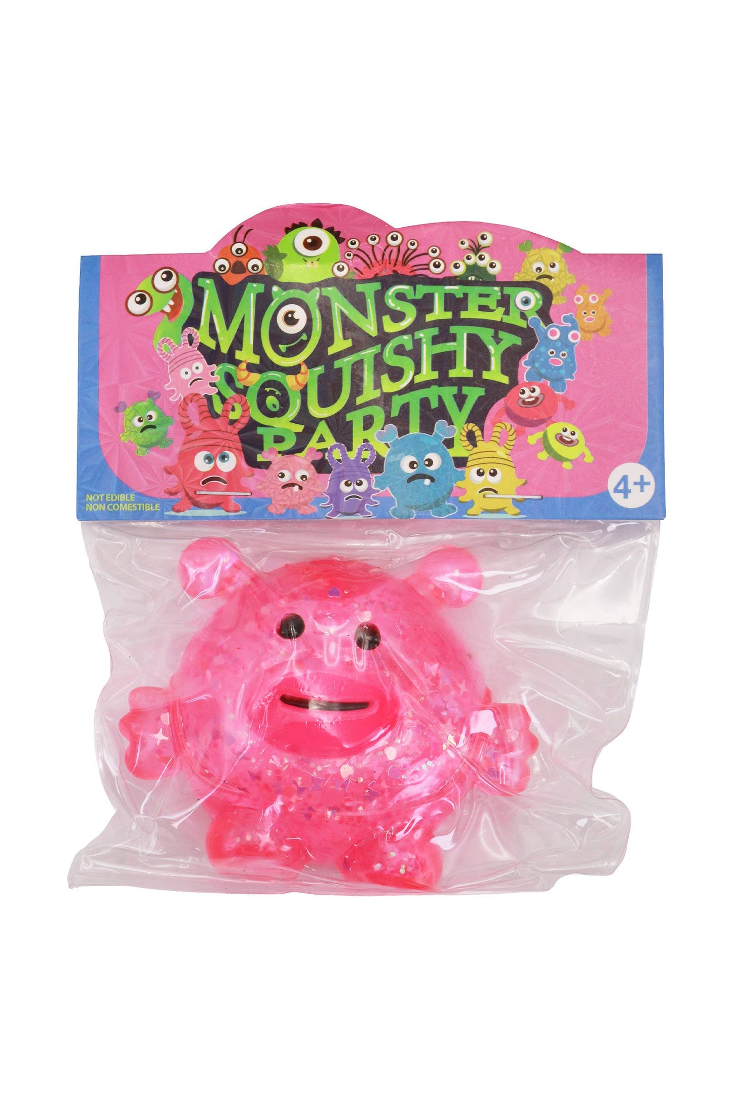 Round Monster Glittery Maltose Putty Filled Squishy Bag