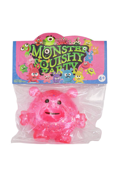Round Monster Glittery Maltose Putty Filled Squishy Bag