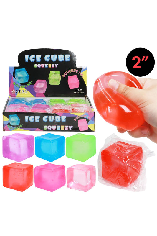 Clear Colorful Cube Maltose Putty Filled Squishy - OPP Bag