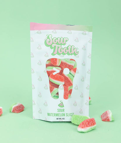 Sour Watermelon Slices — 4oz Chewy Candy, Spanish Import