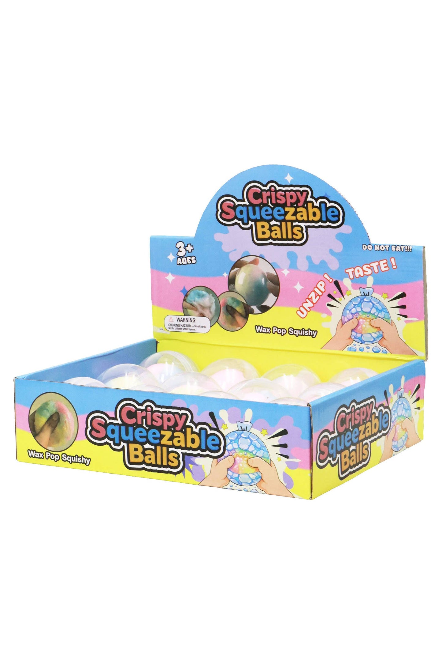Pastel Rainbow Crunchy Cracking Clay Squishy Ball
