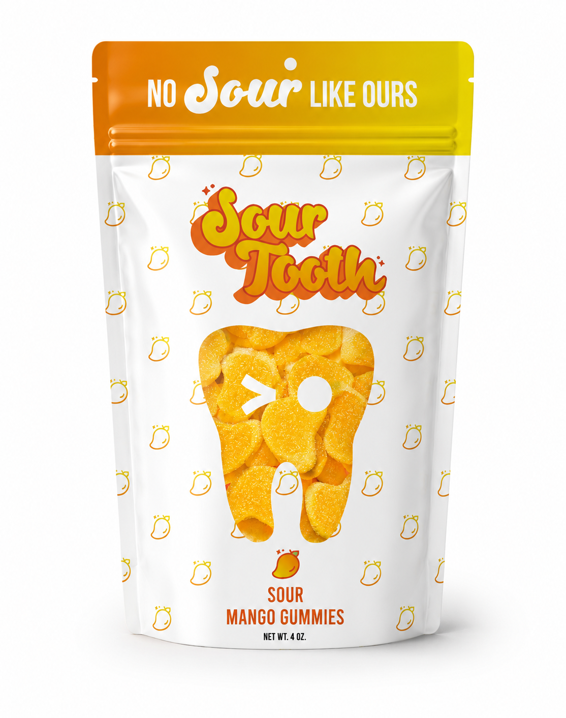 Sour Mango Gummies — 4oz Chewy Candy, Spanish Import