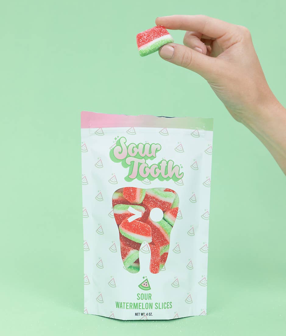 Sour Watermelon Slices — 4oz Chewy Candy, Spanish Import