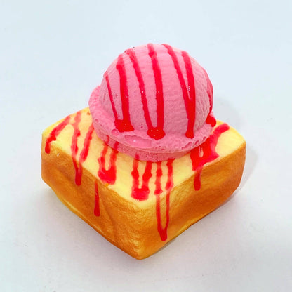 Chocolate Ice Cream Toast Slow Rising Squishy Toy | Scented