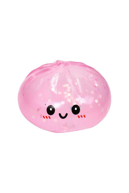 Glow In Dark Chunky Glitter Jiggly Dumpling Bao Bun Squishy