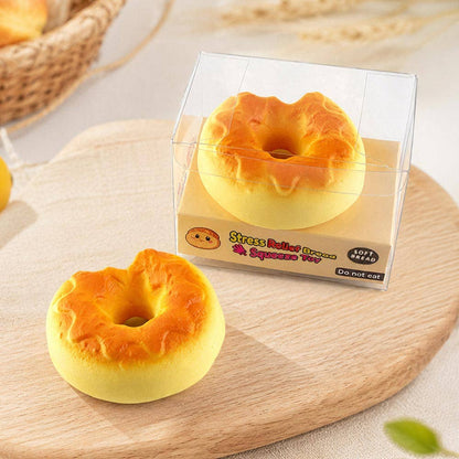 12PCS - Bagel Loaf Squeeze Squishy Stress Relief Toy