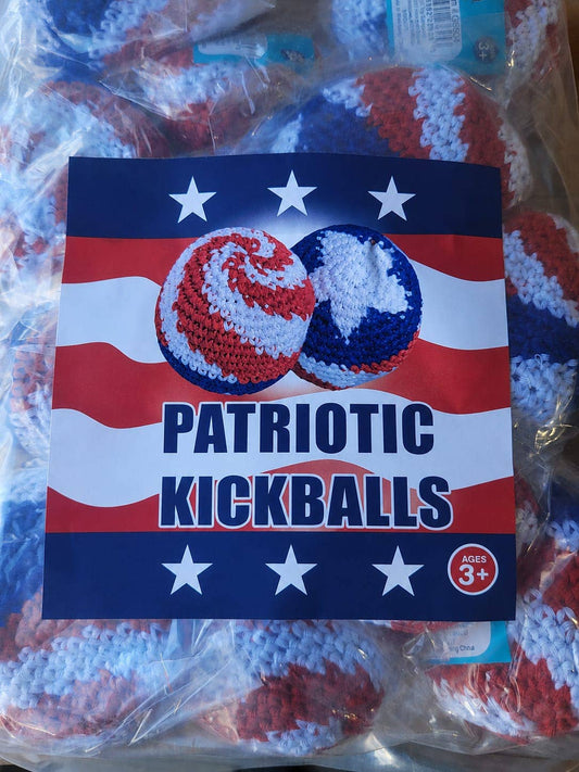 2" Patriotic Hacky Sack Kickballs - Limited Stock