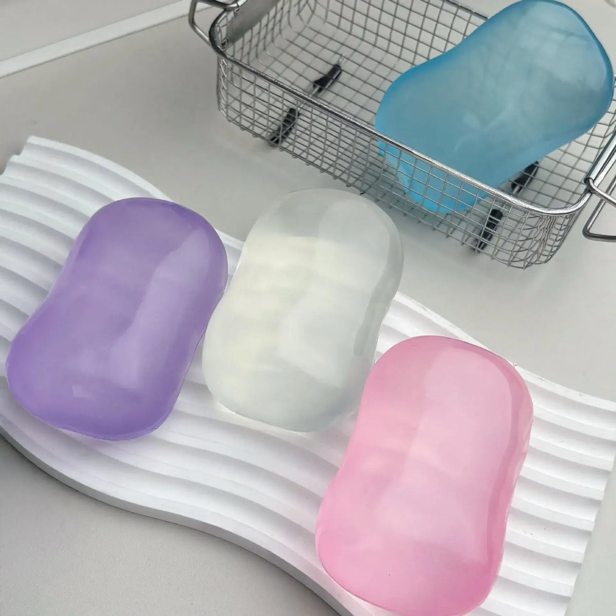 Moldable Transparent Soap Squishy Toy – Shape-Holding Stress