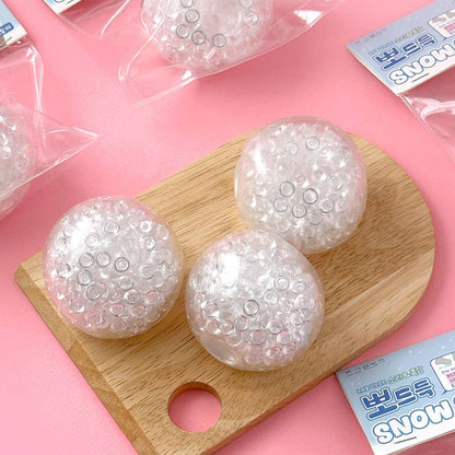SNOW SQUISH – Clear Jelly Bead Stress Ball