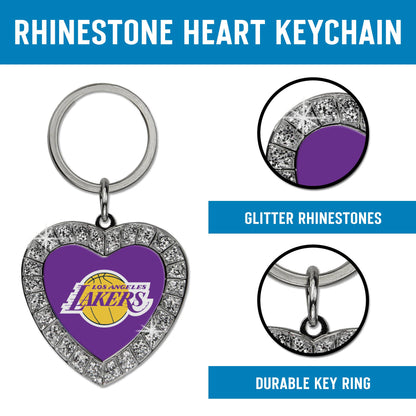 NBA Basketball San Antonio Spurs  Bling Heart Key Chain