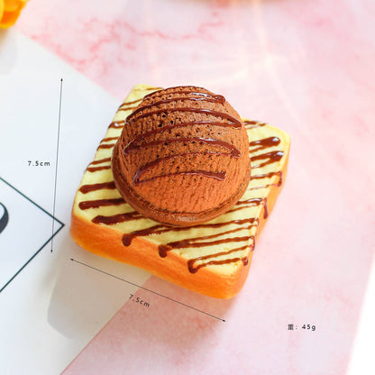 Chocolate Ice Cream Toast Slow Rising Squishy Toy | Scented