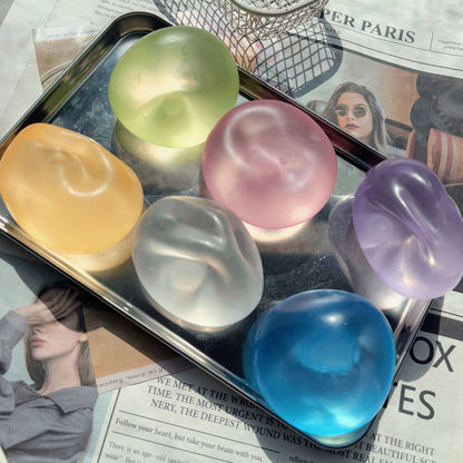 6cm Clear Maltose Squeeze Ball Fidget Toy color random