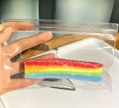 Rainbow Sour Sanded Candy Squishy Toy squeeze fidget toy