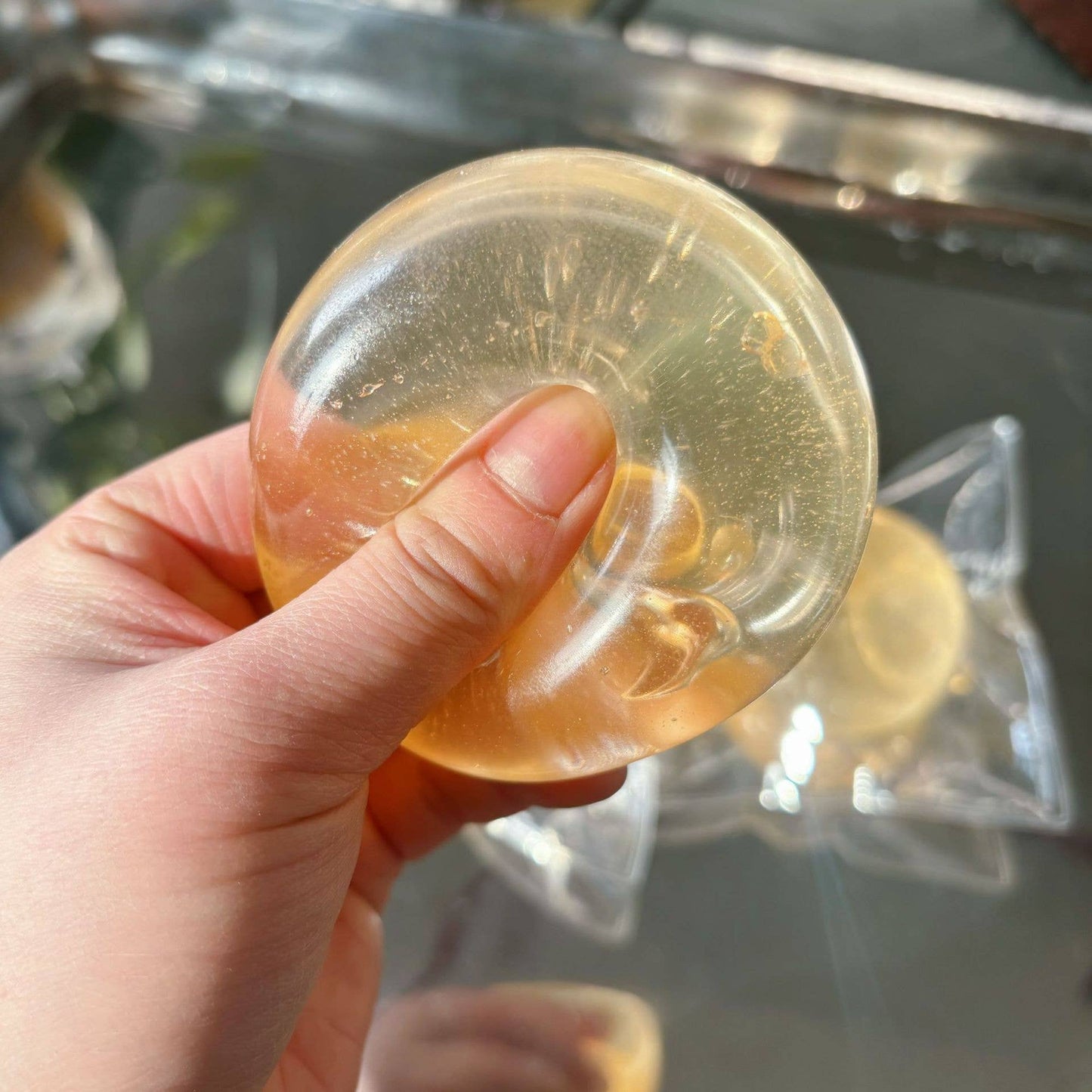 6cm Clear Maltose Squeeze Ball Fidget Toy color random