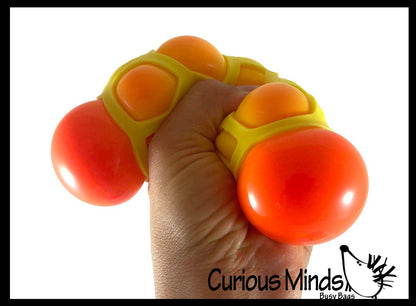 1 Honeycomb Color Changing Soft Doh Filled Stretch Ball with
