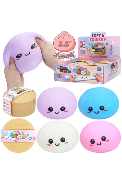Jumbo Bao Bun Dumpling Soft Slime Filled Squishy - 5.5 Inch