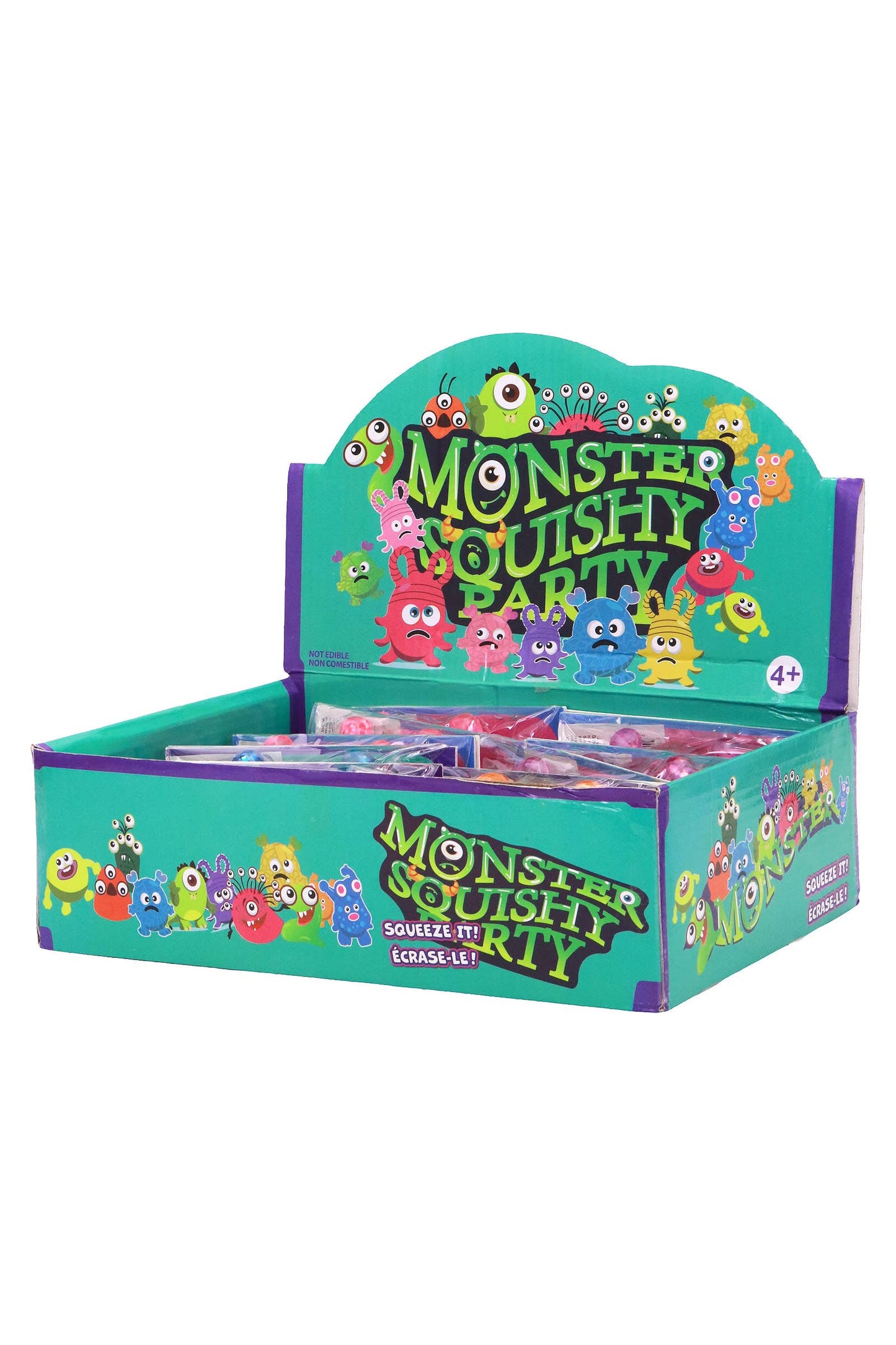 Round Monster Glittery Maltose Putty Filled Squishy Bag