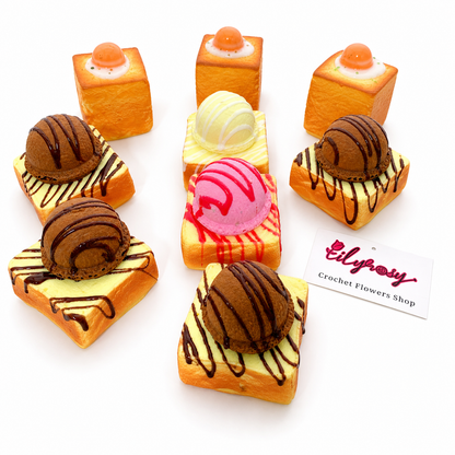 Chocolate Ice Cream Toast Slow Rising Squishy Toy | Scented
