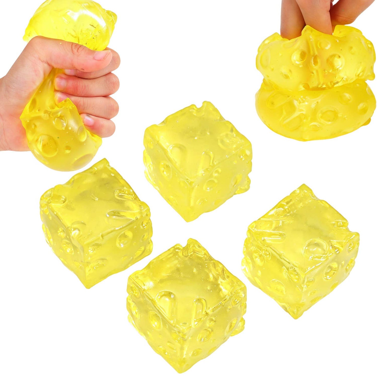 Maltose Jelly Yellow nice cheese cube squishy toy-12unit