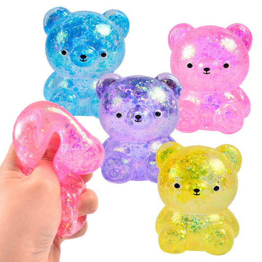 Cute Glitter Bear Squishy Squeeze Toy Fidget Toy