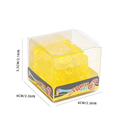 Maltose Jelly Yellow nice cheese cube squishy toy-12unit