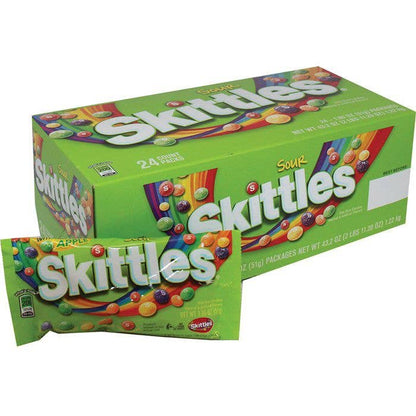 Skittles Candy Sour Flavors, 24ct