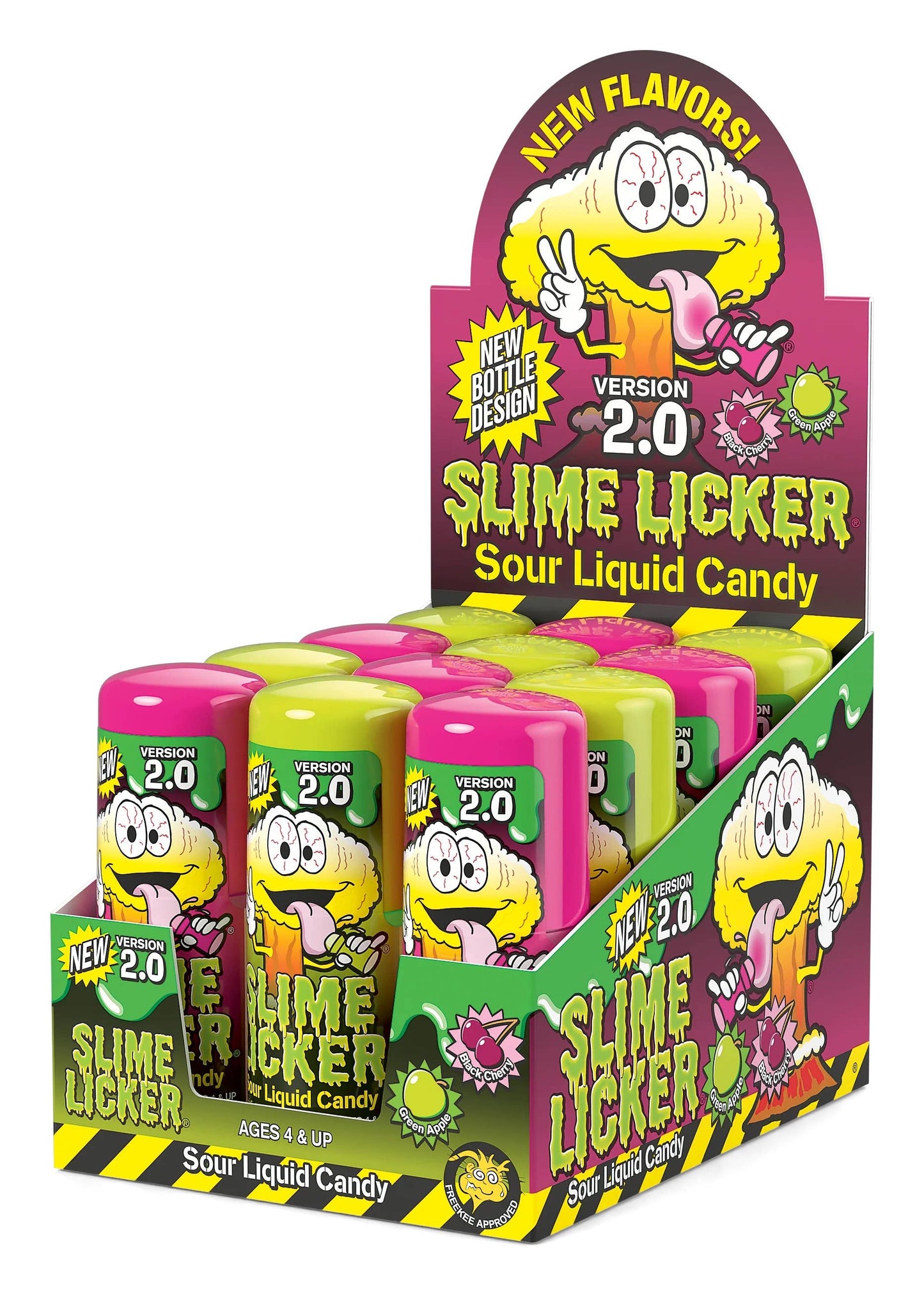 Slime Licker 2.0, Green Apple/Black Cherry 2oz, 12ct