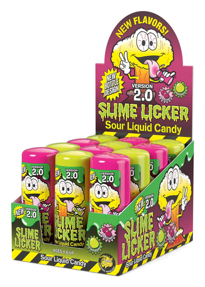 Slime Licker 2.0, Green Apple/Black Cherry 2oz, 12ct