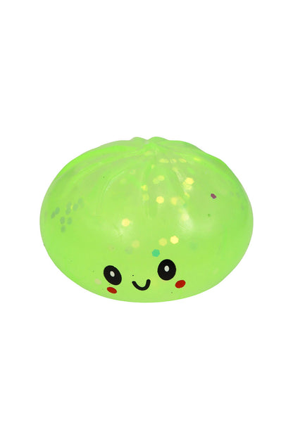 Glow In Dark Chunky Glitter Jiggly Dumpling Bao Bun Squishy