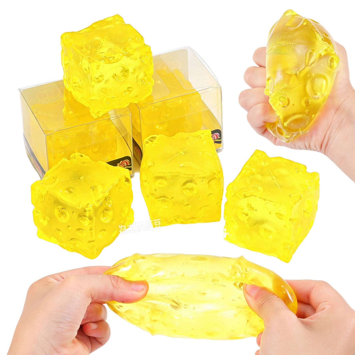 Maltose Jelly Yellow nice cheese cube squishy toy-12unit