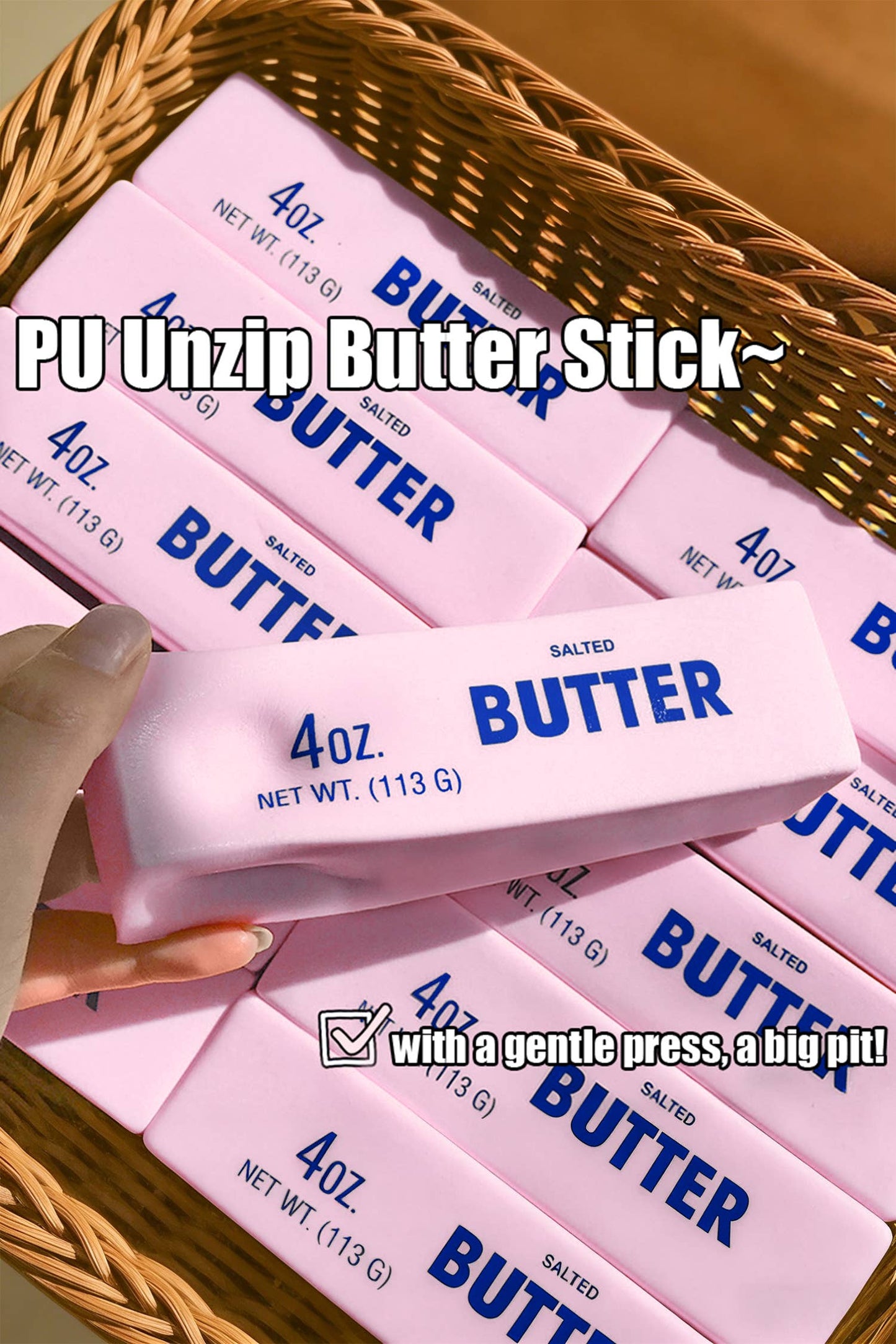 Slow Rising Stress Relief Sensory Butter Sticker Squishy Toy