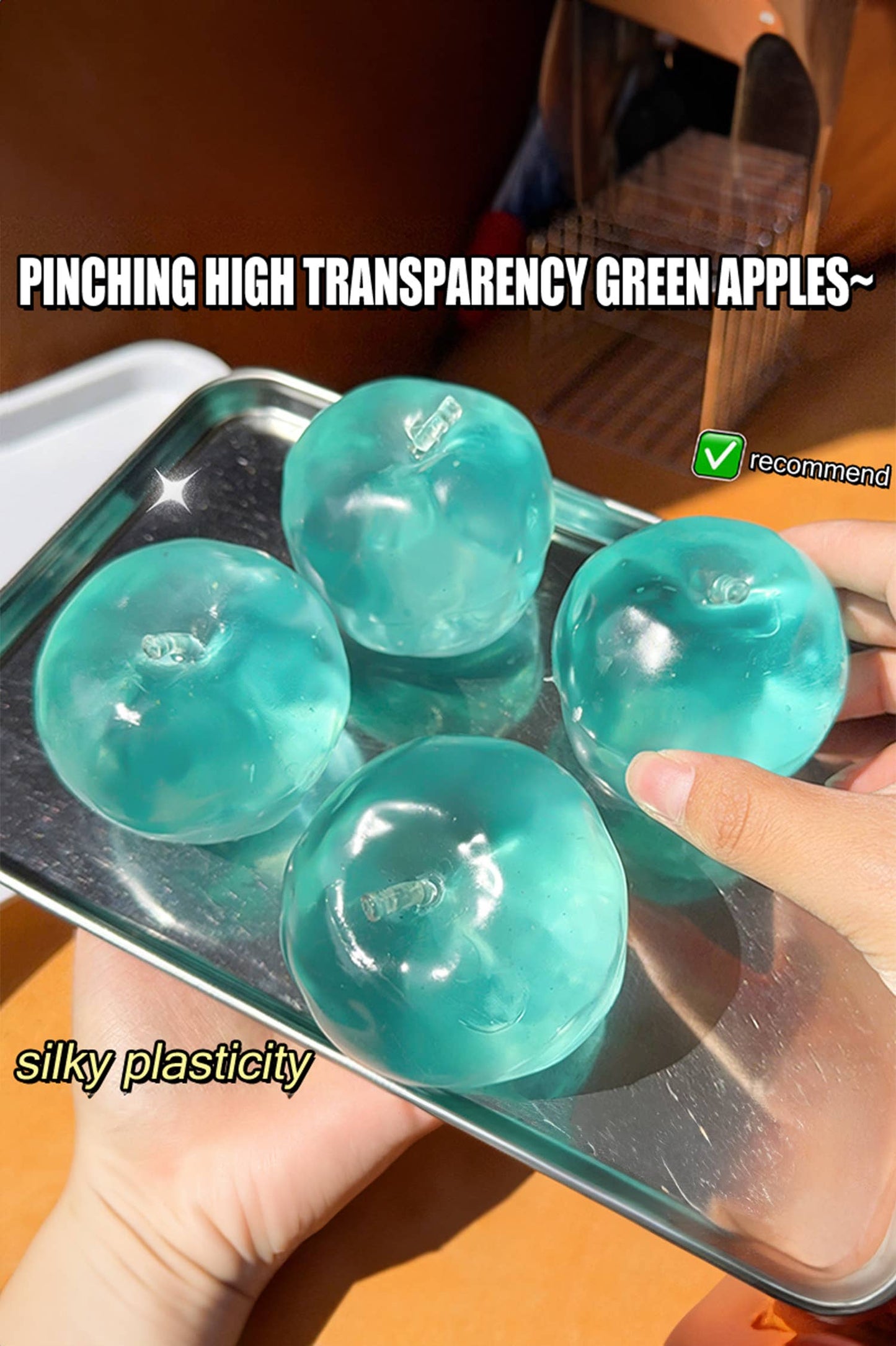 Crystal Apple Sensory Decompression Squeeze Ball